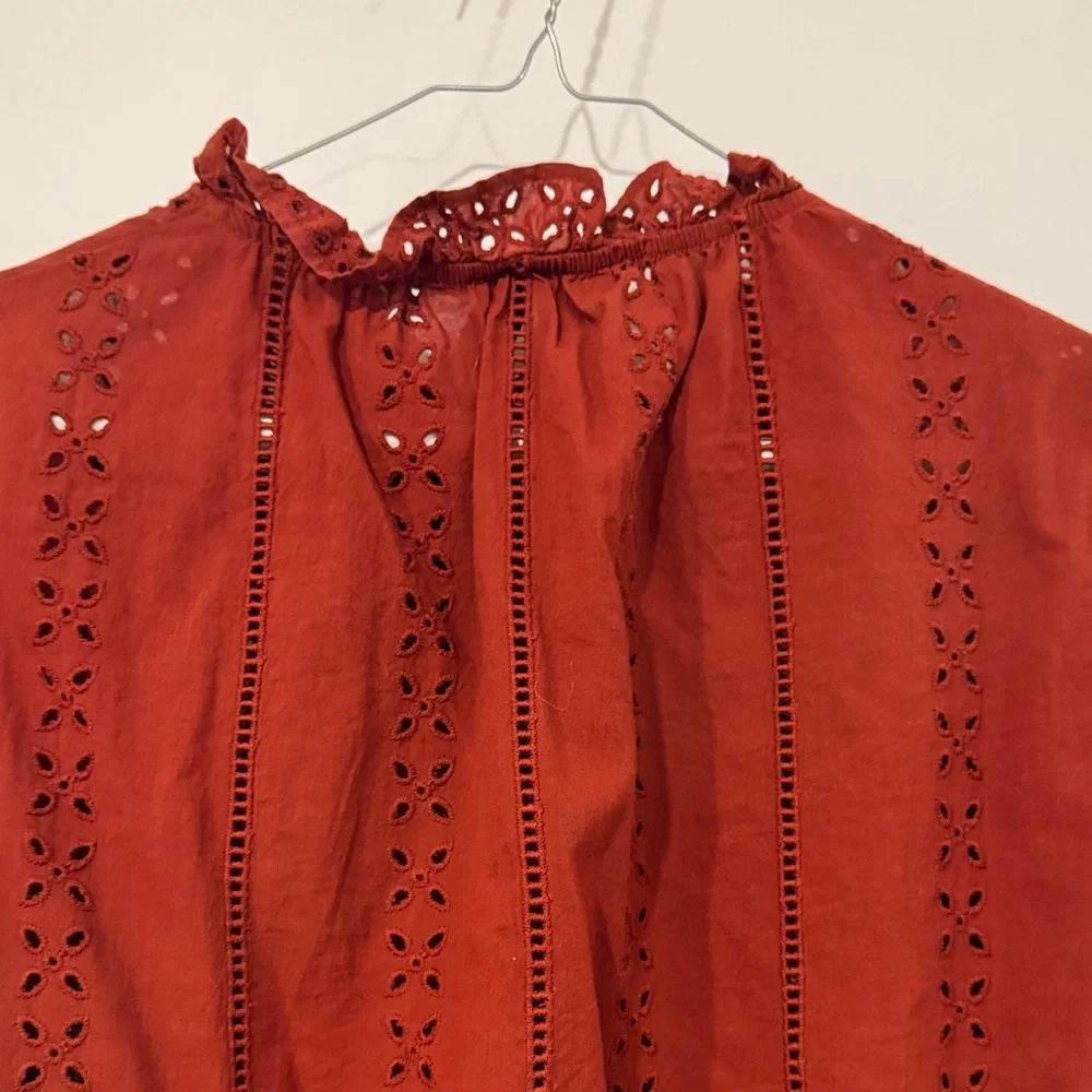 Universal Thread Rust Eyelet Top - Picture 6 of 6